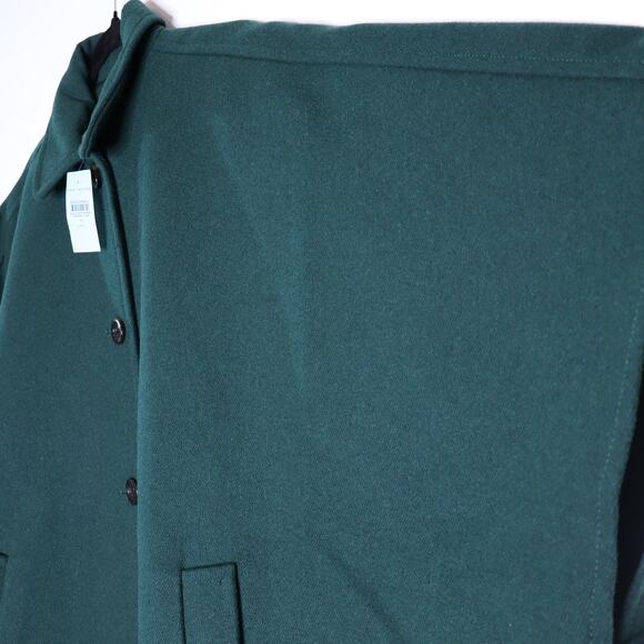 ANN TAYLOR NWT Buttoned Trench Cape Dark Green Wool Blend Women's MP - Picture 4 of 12